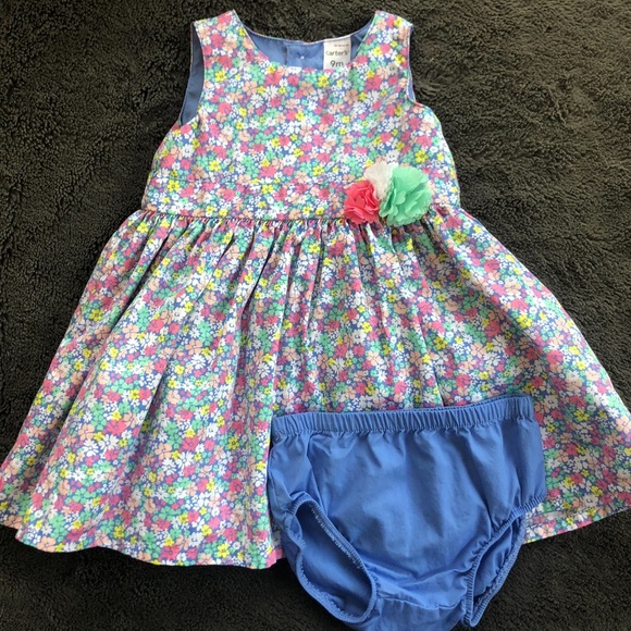 Carters 9 month flower print dress - Picture 1 of 3